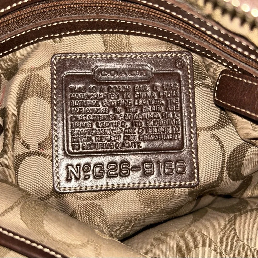 VTG Coach Rich Brown Leather Bag 9186 - Picture 6 of 7